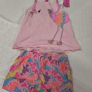 Betsey Johnson Pink Flamingo Kids Pajama Set